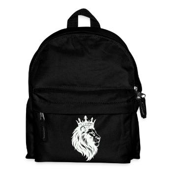 Löwe König Krone - Kids' Backpack - black - Front