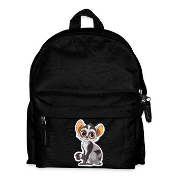 Lemur - Kinder Rucksack - Schwarz - Vorne