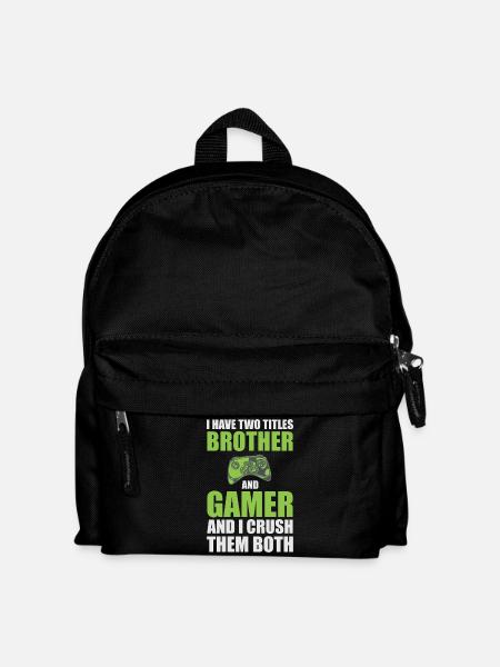 Brother Gamer Confidence T-Shirt - Kinder Rucksack - Schwarz