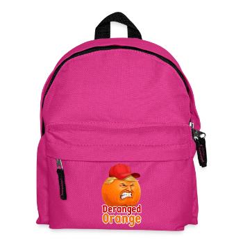 Wütendes, verrücktes Orange mit Donald T. Hut - Kinder Rucksack - Fuchsia - Vorne