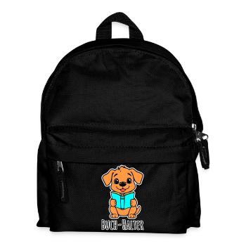Ein niedlicher kleiner Buch-Halter Hund, so süß!! - Kinder Rucksack - Schwarz - Vorne