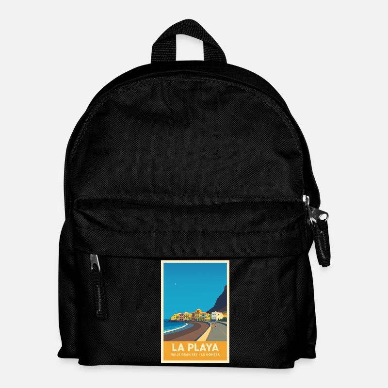 La Playa Affiche Valle Gran Rey - Sac à dos Enfant - noir