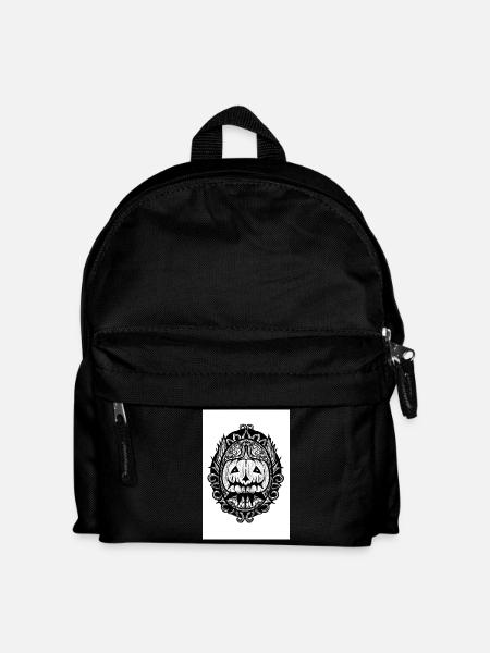 Mandala Pumpkin Ornament - Kids' Backpack - black