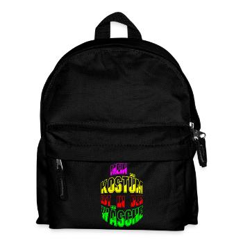 Mein Kostüm ist in der Wäsche Faschingsoutfit - Kinder Rucksack - Schwarz - Vorne