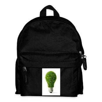 Leafy Glow Light Bulb Design - Kids' Backpack - black - Front