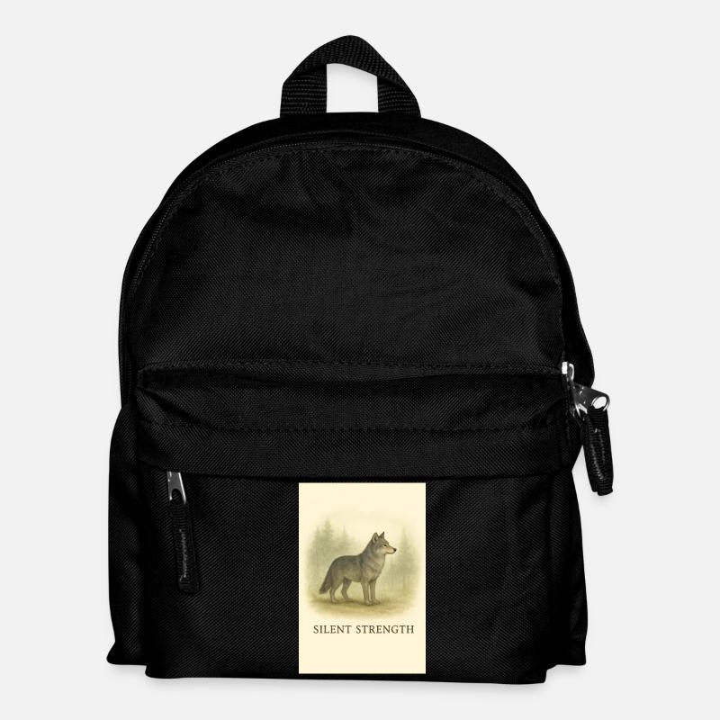 Stiller Machtwolf - Kinder Rucksack - Schwarz