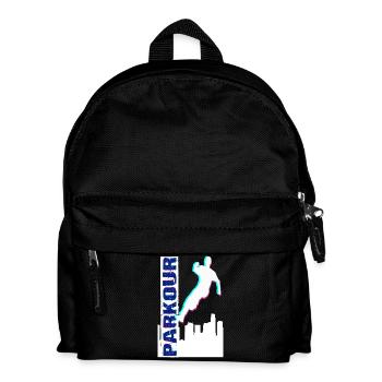 Parkour - Kinder Rucksack - Schwarz - Vorne