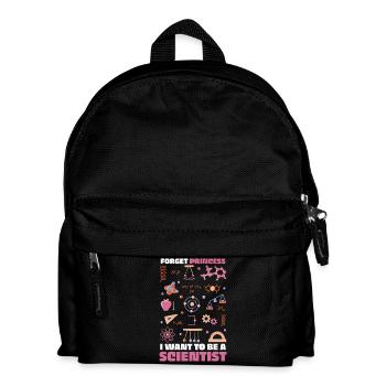 Je veux être un scientifique – des gribouillis colorés - Sac à dos Enfant - noir - Devant
