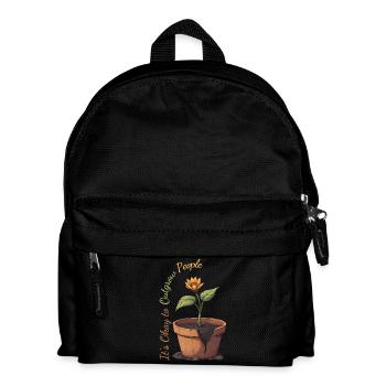 Sonnenblumenkönigin im Topf - Kinder Rucksack - Schwarz - Vorne