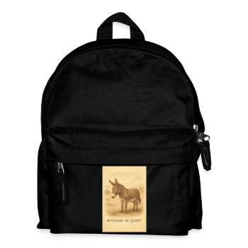 La sagesse de l’âne au repos - Sac à dos Enfant - noir - Devant