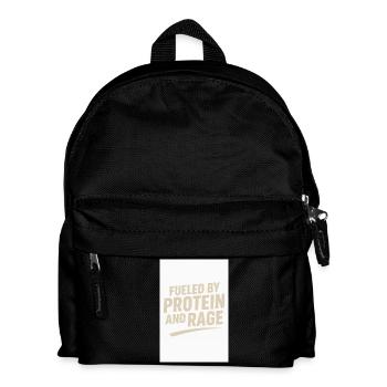 Fueled by Protein and Rage  - Kinder Rucksack - Schwarz - Vorne