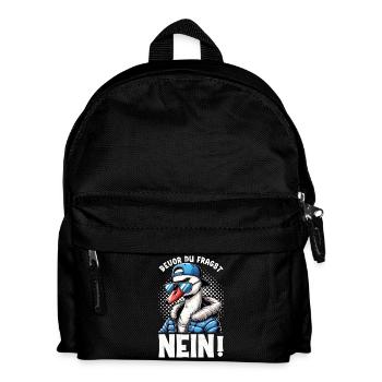 Avant que tu ne demandes, pas de cygne. Mauvaise humeur. - Sac à dos Enfant - noir - Devant