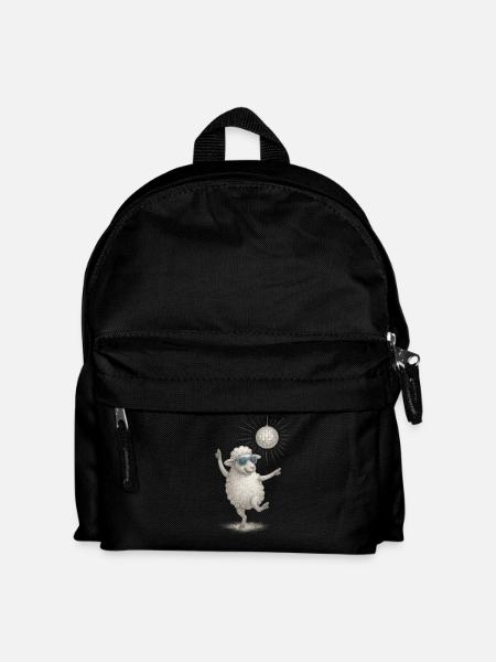 Disco Schaf mit Sonnenbrille - Kinder Rucksack - Schwarz