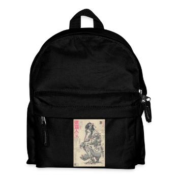 Mecha Ukiyoe Neon Print - Kids' Backpack - black - Front