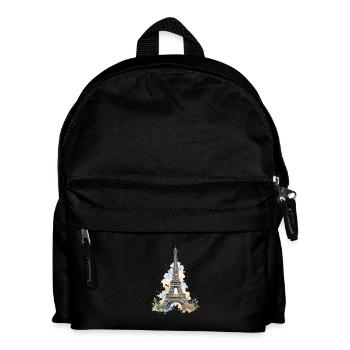 Watercolor Eiffel Tower Impression - Kids' Backpack - black - Front