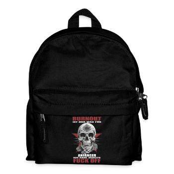 Burnout is for beginners - Kids' Backpack - black - Front