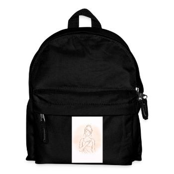 Toucher de cœur dans un croquis délicat - Sac à dos Enfant - noir - Devant