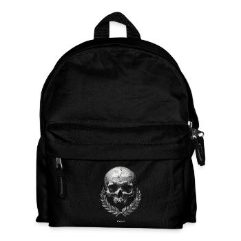 Schädel mit Lorbeer – Dunkles Vintage - Kinder Rucksack - Schwarz - Vorne