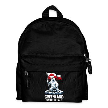Greenland Flag Bear Greenlanders Gift - Kids' Backpack - black - Front