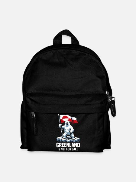 Grönland Flagge Bär Greenlanders Geschenk - Kinder Rucksack - Schwarz