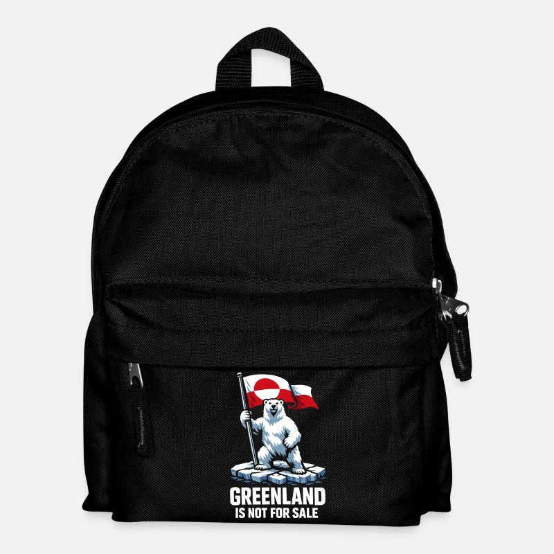 Grönland Flagge Bär Greenlanders Geschenk - Kinder Rucksack - Schwarz