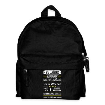 25 Geburtstag 25ter Geb Geschenk Happy Birthday - Kinder Rucksack - Schwarz - Vorne