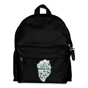 Hands Off Greenland Europe Solidarity - Kids' Backpack - black - Front