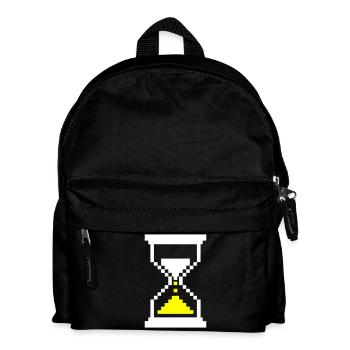 Pixel Sanduhr Ladebalken Retro Gaming - Kinder Rucksack - Schwarz - Vorne
