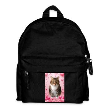 Missty chat avec des coeurs - Sac à dos Enfant - noir - Devant