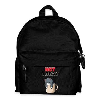Not Today Cat – lustiges Wüten-Katzen-Meme - Kinder Rucksack - Schwarz - Vorne