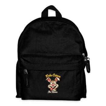 Frohe Ostern ihr Hasen lustiger Osterhase - Kinder Rucksack - Schwarz - Vorne