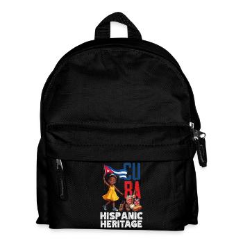 Kuba Stolz & Heimat - Cuba Flagge Design - Kinder Rucksack - Schwarz - Vorne