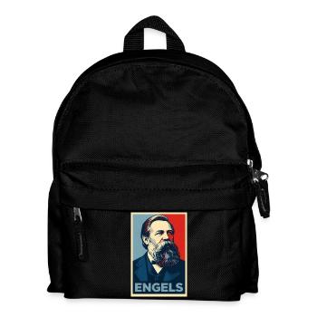 Engels Pop-Art-Porträt - Kinder Rucksack - Schwarz - Vorne