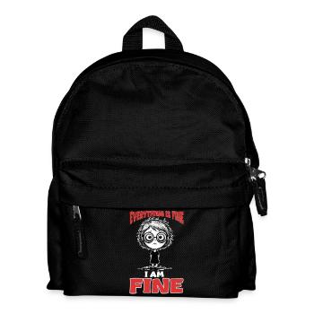 Sarcasm I Am Fine Burnout Manga - Kids' Backpack - black - Front