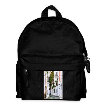 Beautiful city of Cadaques in Spain - Kids' Backpack - black - Front