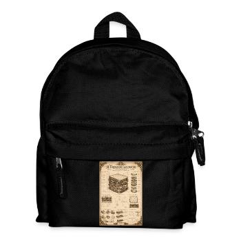 Victorian Sandwich Blueprint Art - Kids' Backpack - black - Front