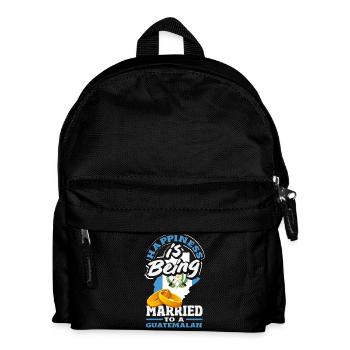 Guatemala Flag T-Shirt Pride & Home Chapín - Kids' Backpack - black - Front