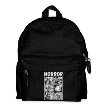 Horror comic with classic monsters - Kids' Backpack - black - Front