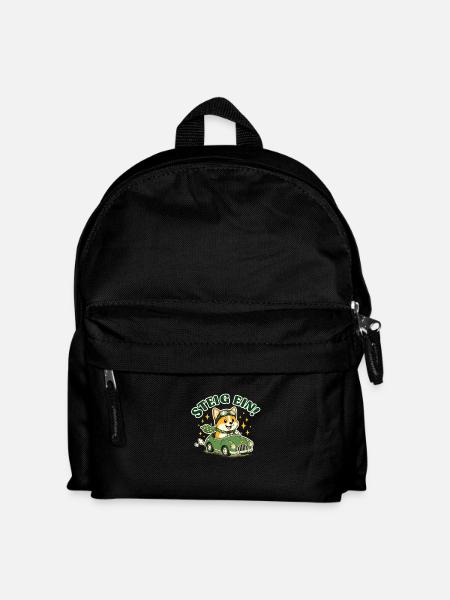 Get on board! Corgi in the car - Kids' Backpack - black
