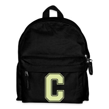 Blockbuchstabe C im Varsity-Stil - Kinder Rucksack - Schwarz - Vorne
