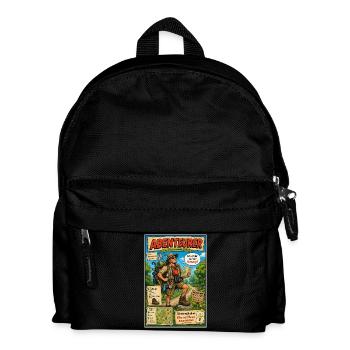 Abenteurer – immer ausgetretene Pfade verlassen - Kinder Rucksack - Schwarz - Vorne