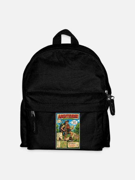 Abenteurer – immer ausgetretene Pfade verlassen - Kinder Rucksack - Schwarz