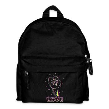Neon Flower Love - Kinder Rucksack - Schwarz - Vorne