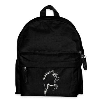Cat Silhouette | Minimalist Design - Kids' Backpack - black - Front