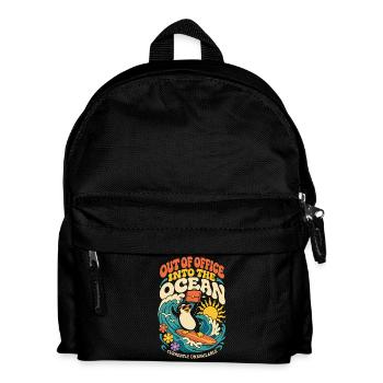 Penguin on vacation – Out of Office - Kids' Backpack - black - Front