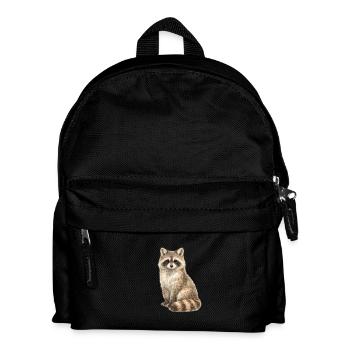 Raccoon in the dream forest - Kids' Backpack - black - Front