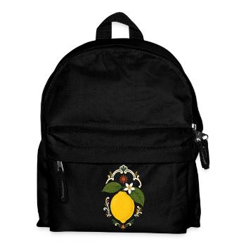 Italian Lemon in Summer Style - Kids' Backpack - black - Front