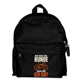 Nur Noch Eine Runde Fahrrad - Kinder Rucksack - Schwarz - Vorne