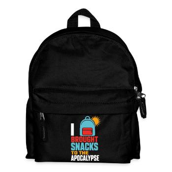 Brought Snacks to the Apocalypse – Food Humor - Kinder Rucksack - Schwarz - Vorne