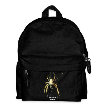 Goldene Spinne Golden Web Streetwear Design - Kinder Rucksack - Schwarz - Vorne
